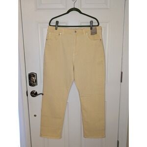 Madewell Jeans 90's Straight Leg Highrise Magic Pocket Yellow Women's 33 NWT